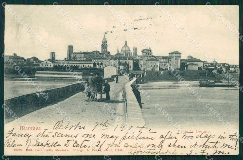 Mantova città Ponte San Giorgio Carretto cartolina MT2258 – fronte