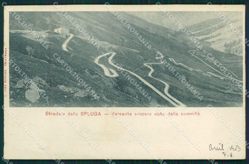 Sondrio Passo Spluga Versante Svizzero cartolina MT2280 – fronte