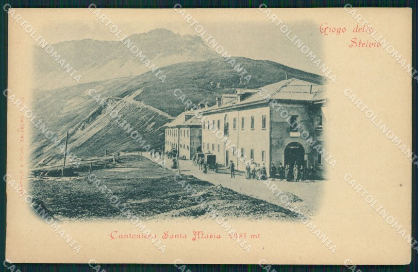 Sondrio Passo dello Stelvio Cantoniera Santa Maria cartolina MT2283 – fronte