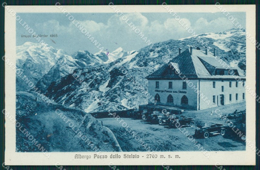 Sondrio Passo dello Stelvio Gruppo Ortler Auto cartolina MT2284 – fronte