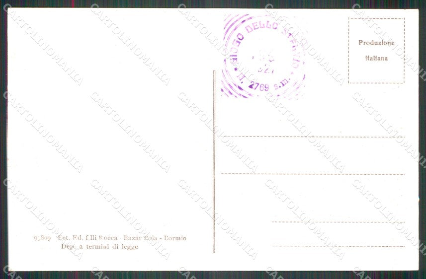 Sondrio Passo dello Stelvio Gruppo Ortler Auto cartolina MT2284 – retro