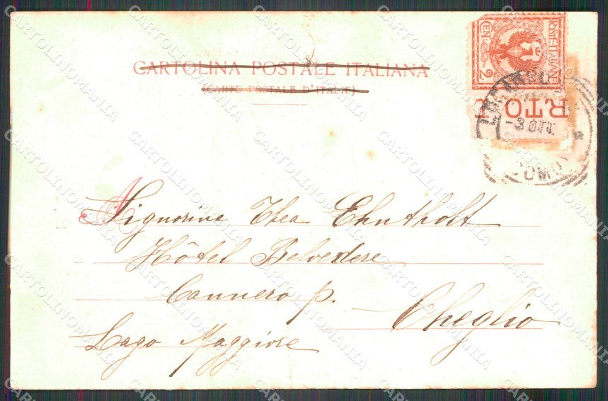 Varese città Esposizione di 1901 cartolina MT2289 – retro