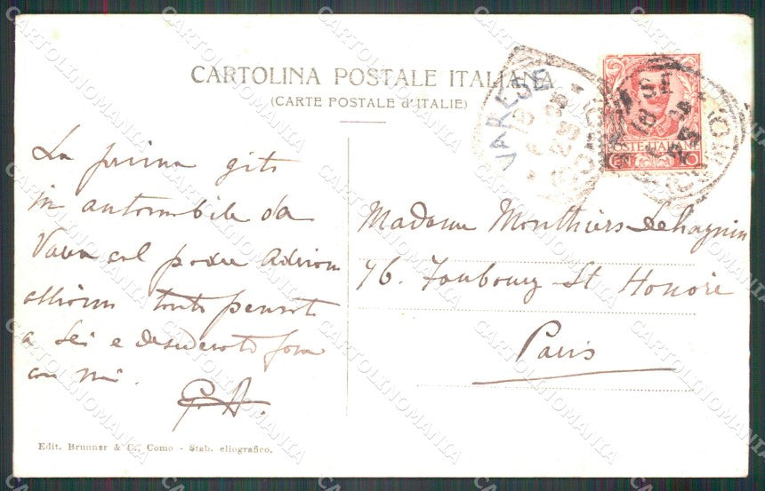 Varese Laveno Lago Maggiore Monte Rosa cartolina MT2294 – retro