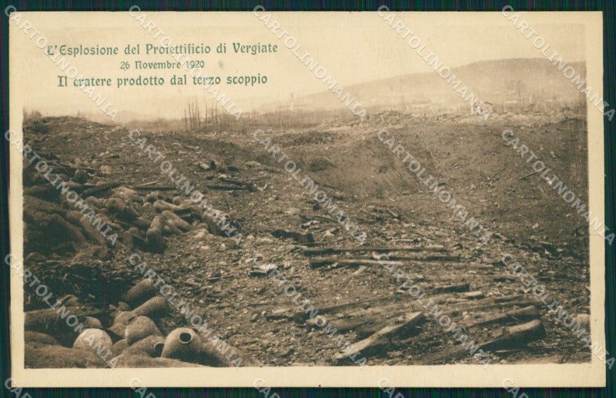 Varese Vergiate Esplosione del Proiettificio cartolina MT2309 – fronte