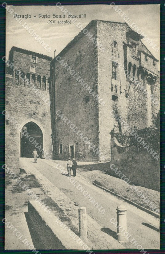 Perugia città Porta Santa Susanna cartolina MT2318 – fronte