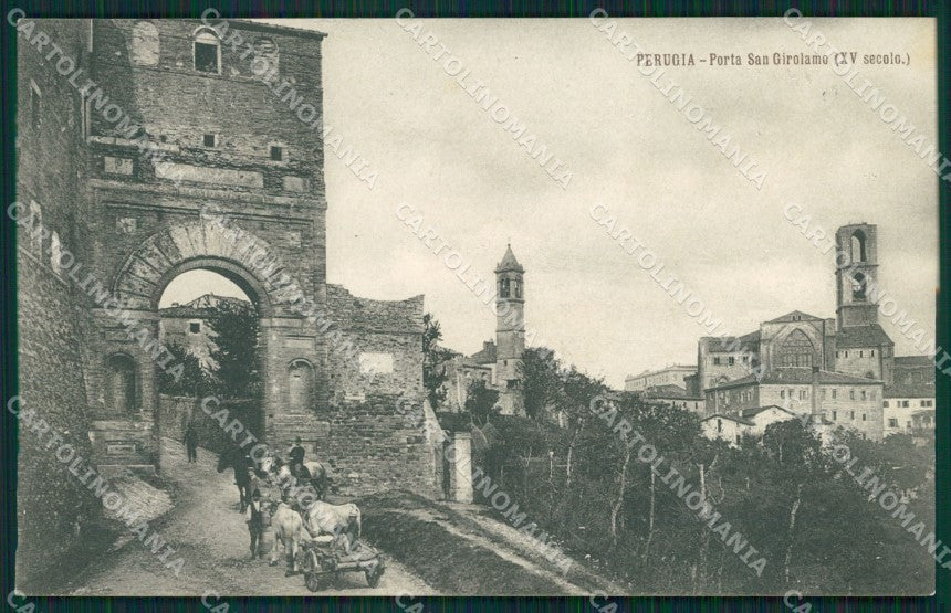 Perugia città Porta San Girolamo Buoi cartolina MT2325 – fronte