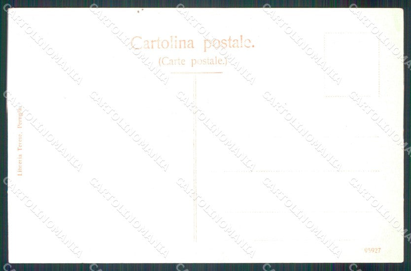 Perugia città Arco della Mandorla Buoi cartolina MT2326 – retro