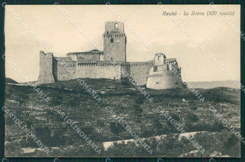 Perugia Assisi La Rocca cartolina MT2333 – fronte