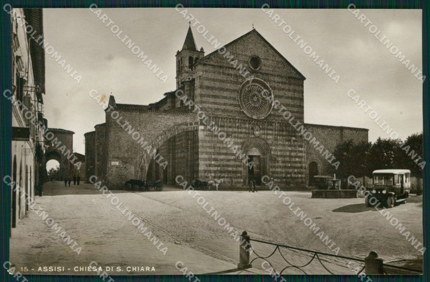 Perugia Assisi Chiesa Santa Chiara Corriera Foto cartolina MT2338 – fronte