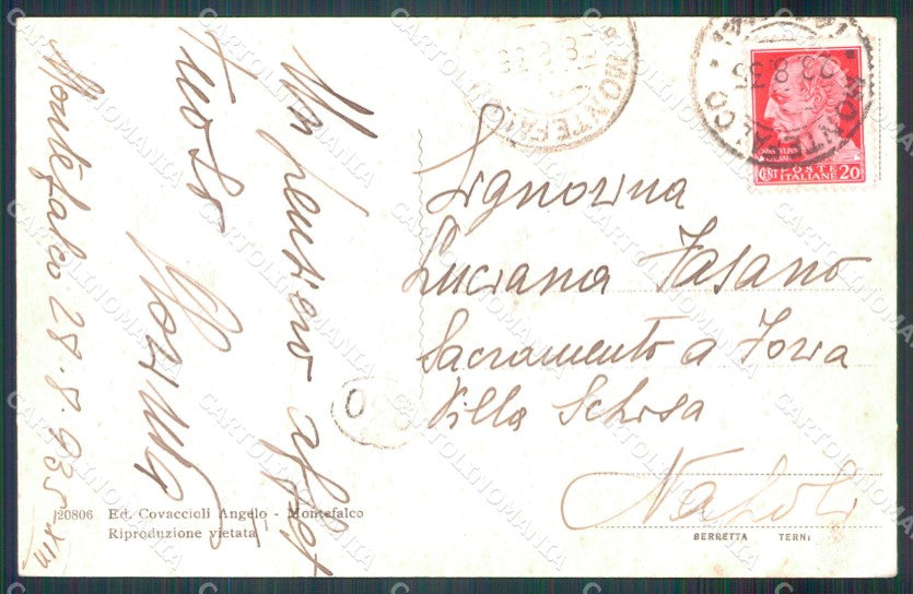 Perugia Montefalco cartolina MT2344 – retro