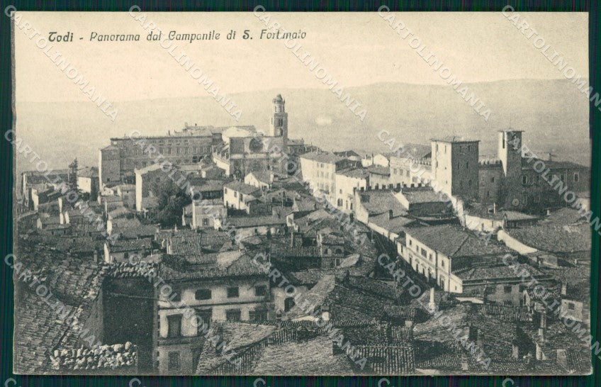 Perugia Todi Campanile San Fortunato cartolina MT2355 – fronte