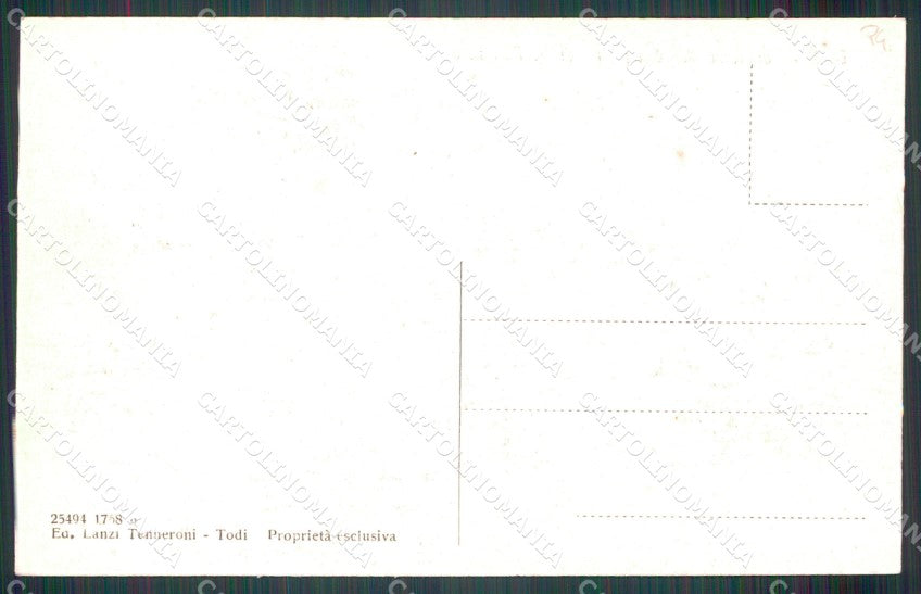 Perugia Todi Campanile San Fortunato cartolina MT2355 – retro