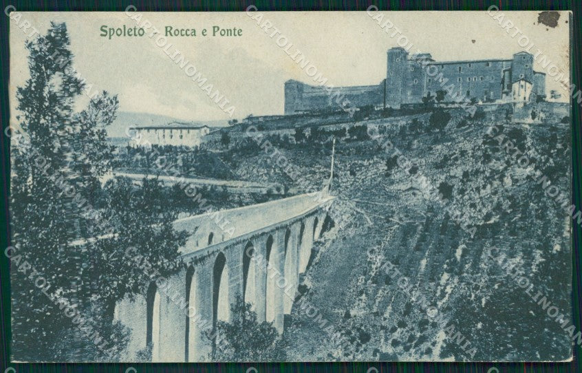 Perugia Spoleto Rocca cartolina MT2360 – fronte