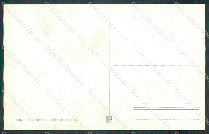 Perugia Spoleto Rocca cartolina MT2360 – retro