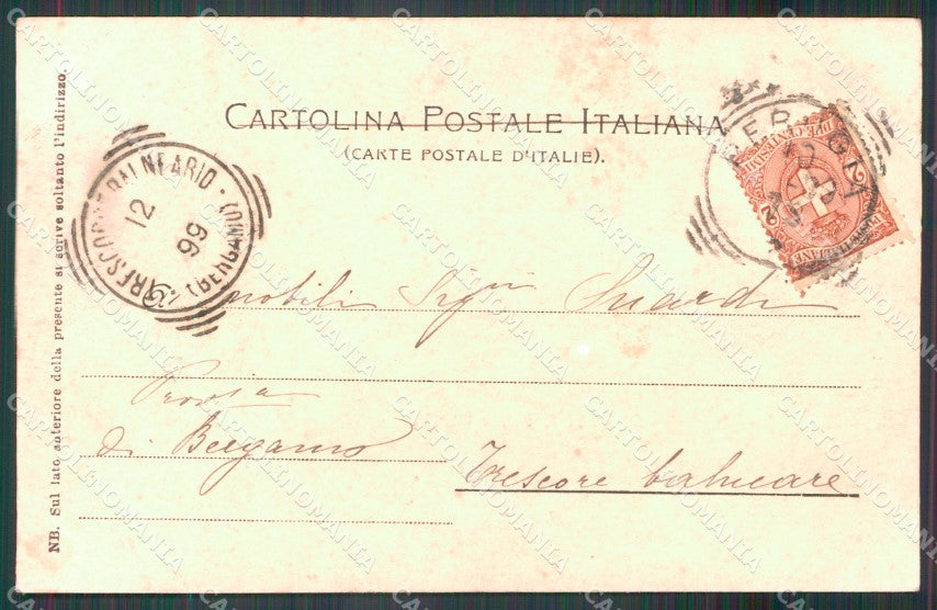 Perugia Spoleto La Rocca cartolina MT2362 – retro