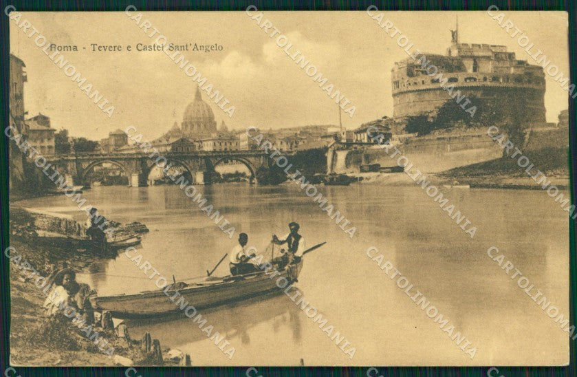 Roma città Castel Sant'Angelo Barca cartolina MT2416 – fronte