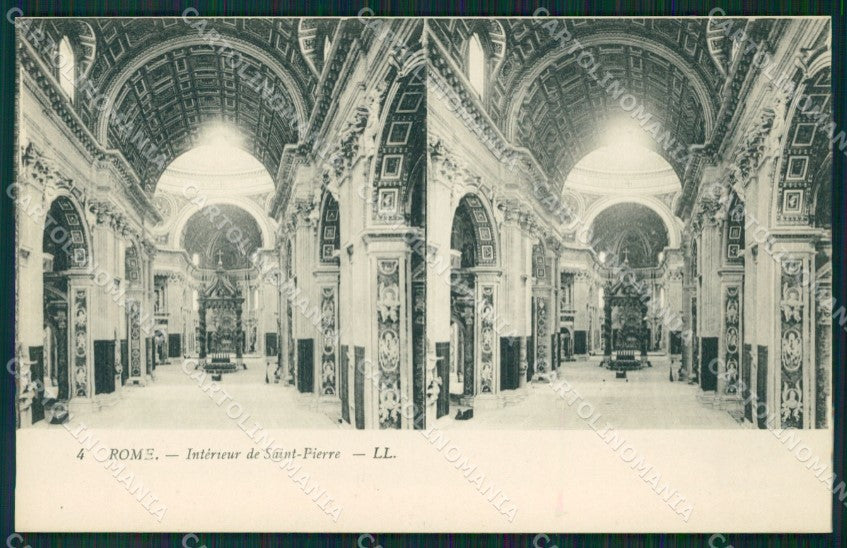 Roma Città del Vaticano San Pietro Stereo View cartolina MT2447 – fronte