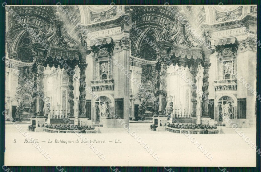 Roma Città del Vaticano San Pietro Stereo View cartolina MT2448 – fronte