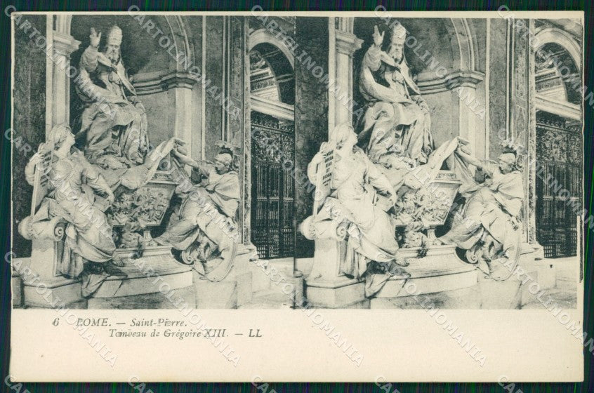 Roma Città del Vaticano San Pietro Stereo View cartolina MT2449 – fronte