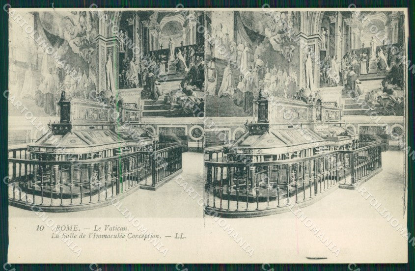 Roma Città del Vaticano Cappella Sistina Stereo View cartolina MT2453 – fronte
