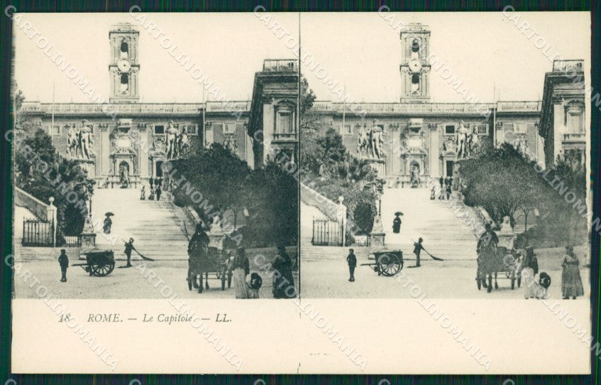 Roma città Stereo View cartolina MT2461 – fronte
