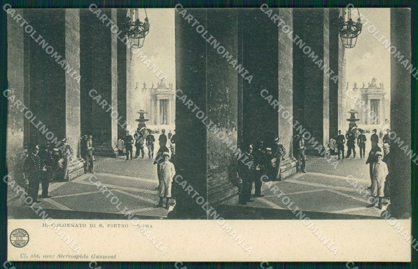Roma Città del Vaticano San Pietro Stereo View Alterocca 35 cartolina MT2474 – fronte