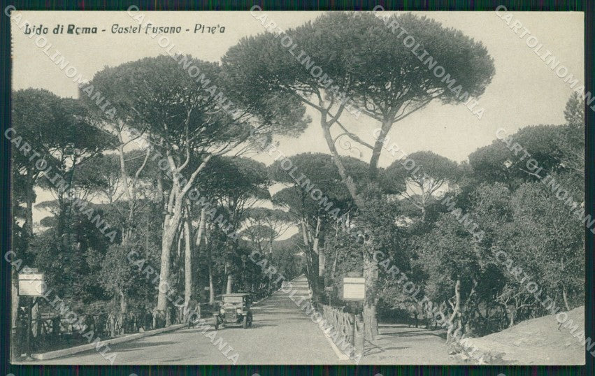 Roma Lido di Castel Fusano Auto cartolina MT2482 – fronte