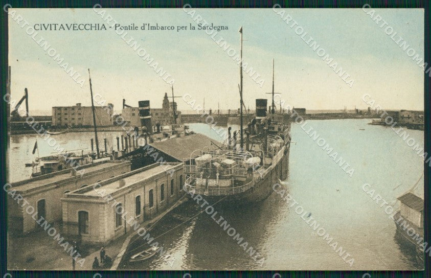 Roma Civitavecchia Traghetto cartolina MT2490 – fronte