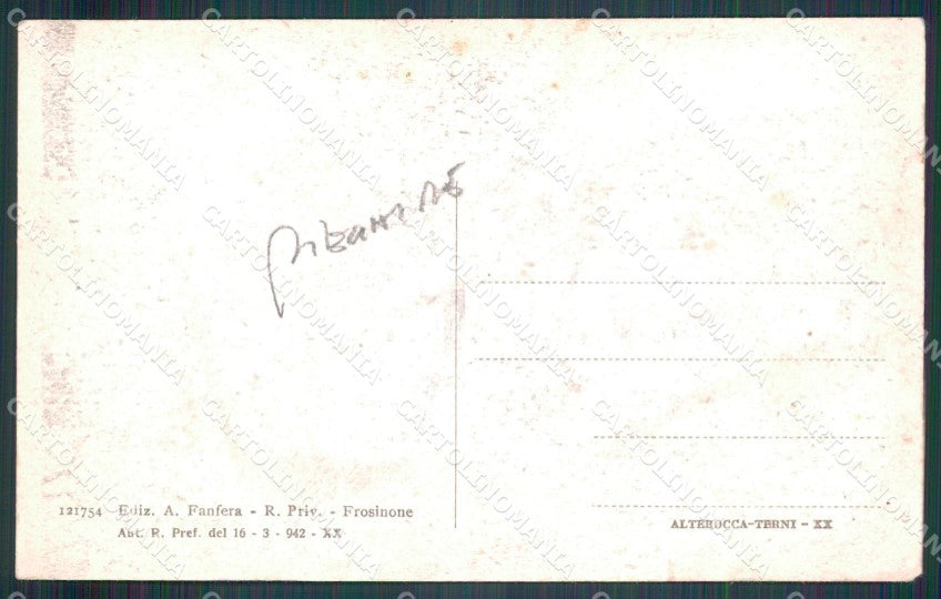 Frosinone città Via Rattazzi PIEGHINE cartolina MT2492 – retro