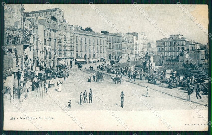 Napoli città Santa Lucia ABRASA cartolina MT2513 – fronte