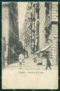 Napoli città Gradoni di Chiaia REINCOLLATA cartolina MT2519 – fronte
