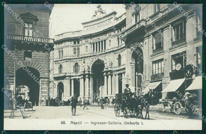 Napoli città Galleria Umberto I Carrozza Foto cartolina MT2527 – fronte