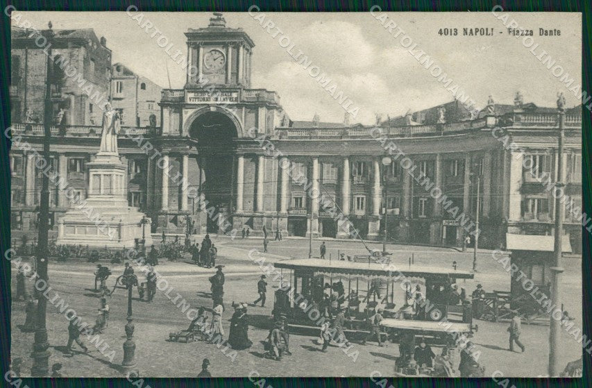 Napoli città Piazza Dante Tram cartolina MT2532 – fronte