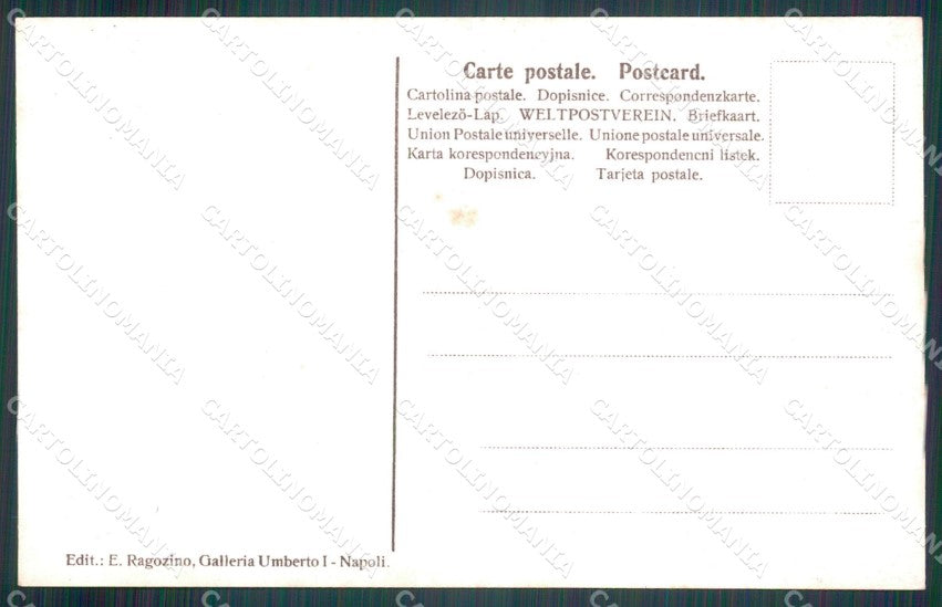 Napoli città Piazza della Borsa Carrozze Foto cartolina MT2537 – retro