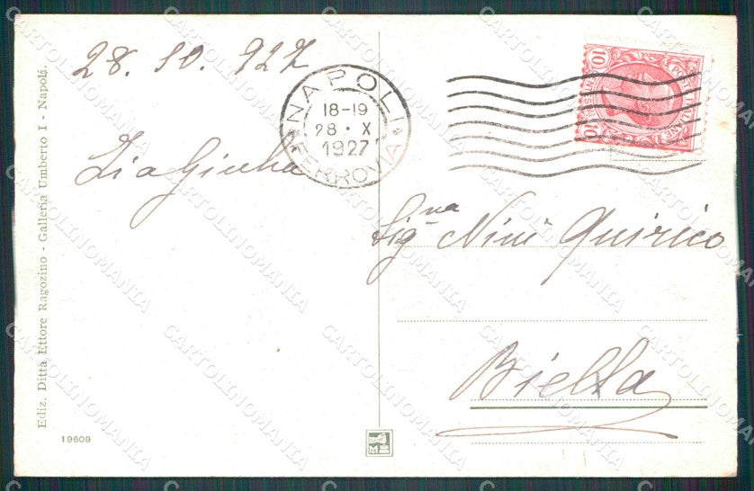 Napoli città Vesuvio Cratere del cartolina MT2543 – retro