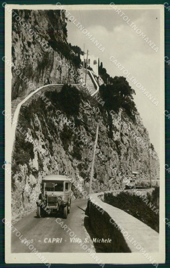 Napoli Capri Villa San Michele Auto Foto cartolina MT2562 – fronte