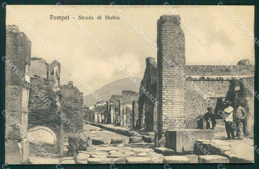 Napoli Pompei Strada di Stabia cartolina MT2569 – fronte