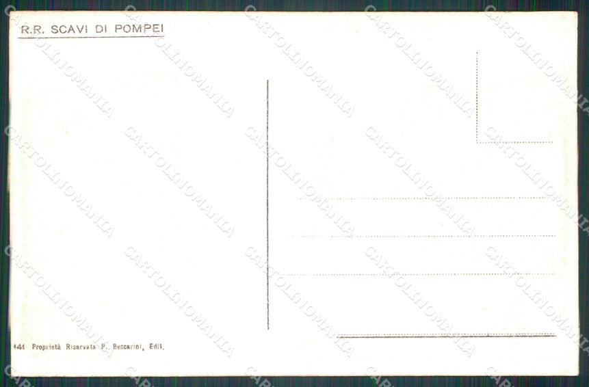 Napoli Pompei Casa di Lucrezio Frontone cartolina MT2577 – retro