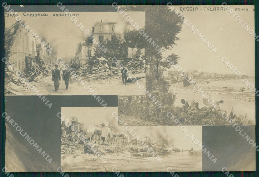 Reggio Calabria città Rovine Corso Garibaldi Militari Foto cartolina MT2604 – fronte