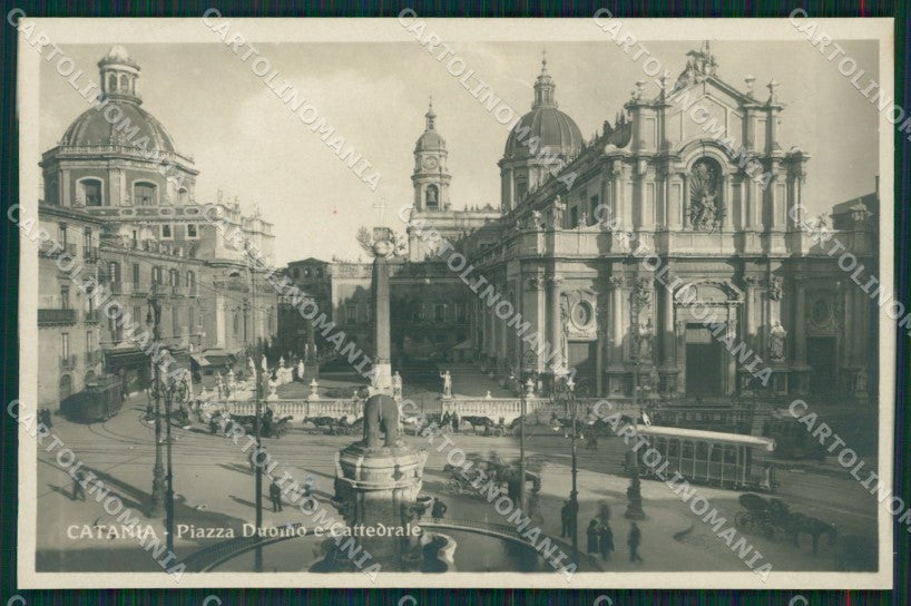 Catania città Piazza Duomo Cattedrale Tram Foto cartolina MT2609 – fronte