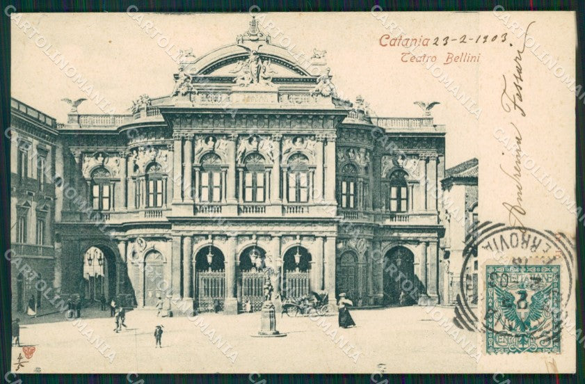 Catania città Teatro Bellini cartolina MT2615 – fronte