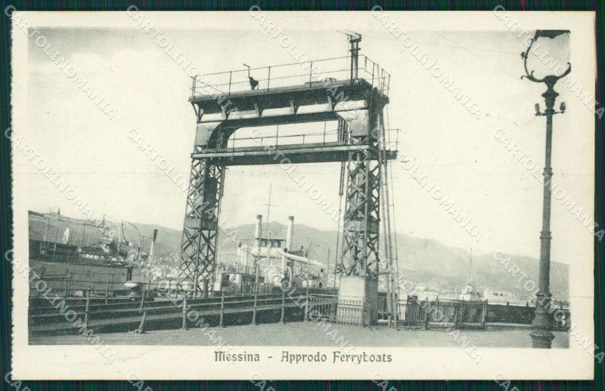 Messina città Ferry boats Approdo cartolina MT2620 – fronte