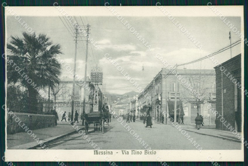 Messina città Via Nino Bixio Carretto cartolina MT2631 – fronte