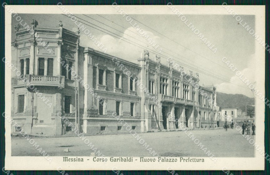 Messina città Corso Garibaldi Prefettura cartolina MT2633 – fronte