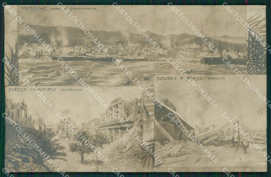 Messina città Rovine del Terremoto Foto cartolina MT2641 – fronte