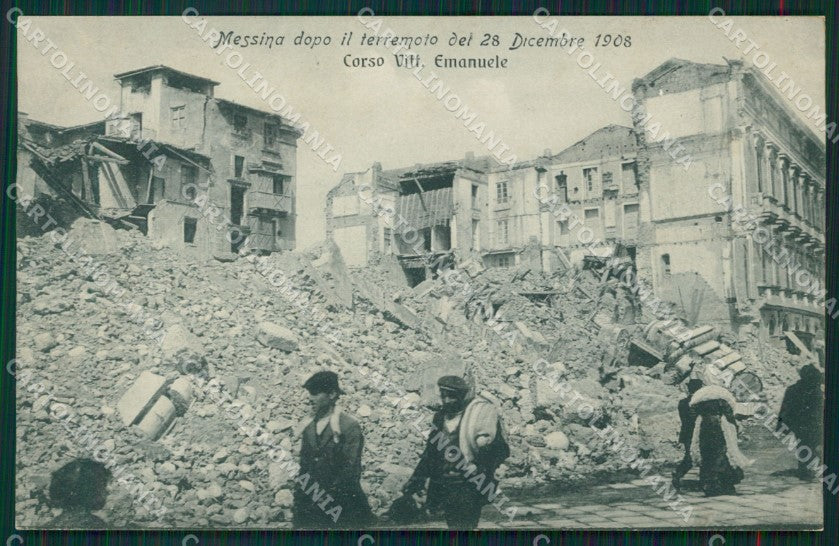 Messina città Rovine del Terremoto 1908 cartolina MT2642 – fronte