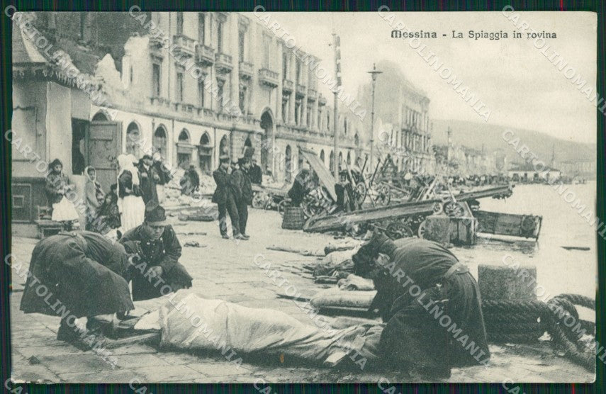 Messina città Rovine Terremoto cartolina MT2645 – fronte