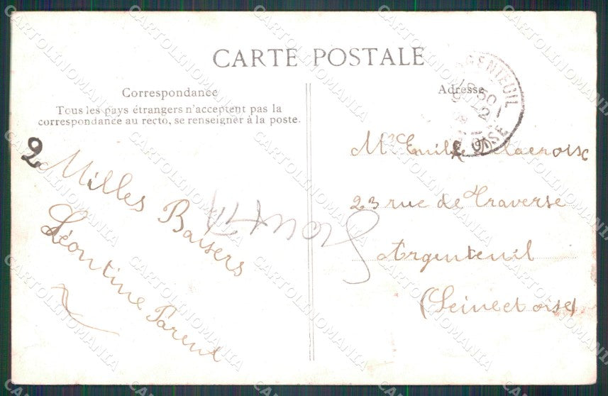 Messina città Rovine Terremoto 1908 Banca di Sicilia SCOLLATA cartolina MT2646 – retro