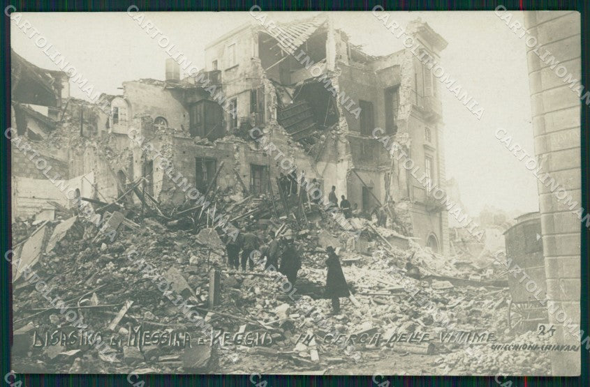 Messina città Rovine Terremoto Civicchioni Foto cartolina MT2649 – fronte