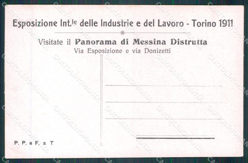 Messina città Rovine Terremoto Civicchioni Foto cartolina MT2649 – retro